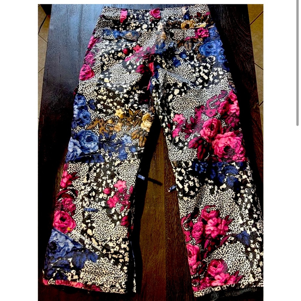 ☑️RARE Analog AG Floral Asset Snowboard Pants Skiing medium burton